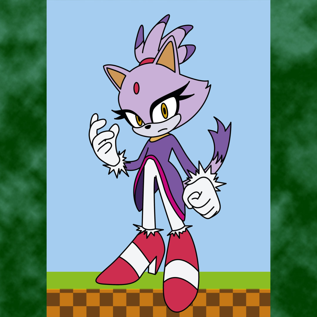 PRINT072 Sonic The Hedgehog Blaze Art Print.jpg